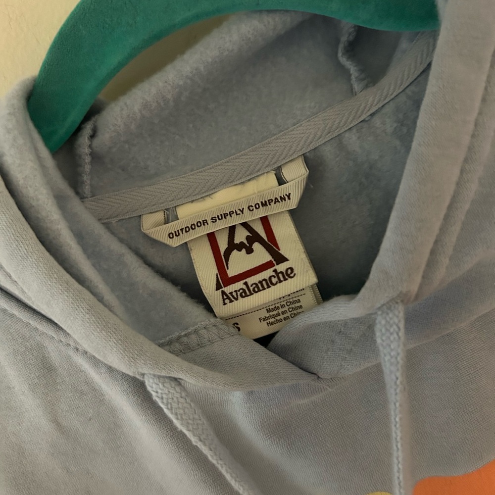 Avalanche Sky Blue Hoodie with Sunburst Design - Picture 3 of 4